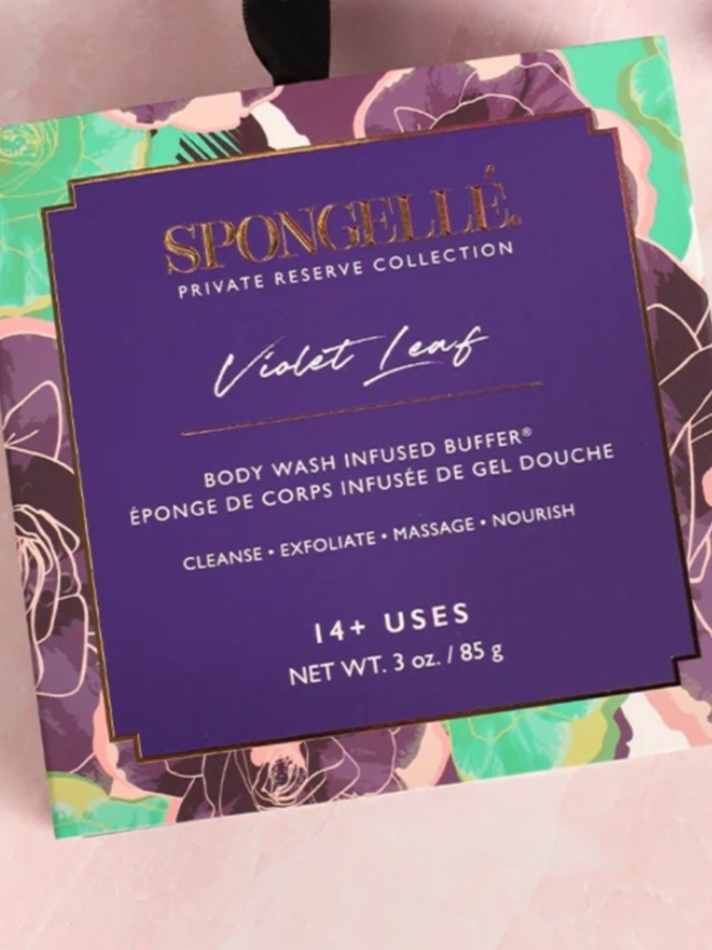 Spongelle violet leaf body wash infused buffer 1.75 oz NEW $15